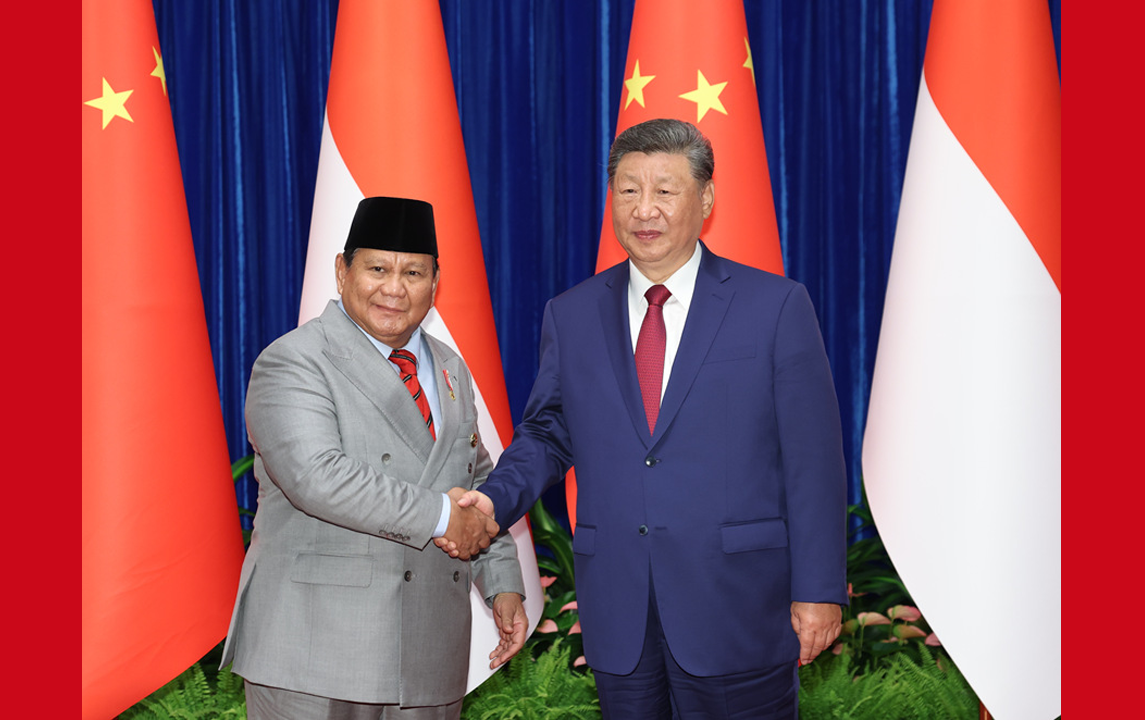 習近平會見印度尼西亞總統(tǒng)普拉博沃