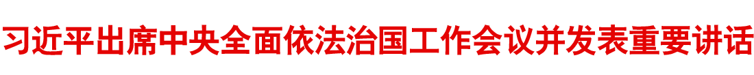 習(xí)近平出席中央全面依法治國(guó)工作會(huì)議并發(fā)表重要講話